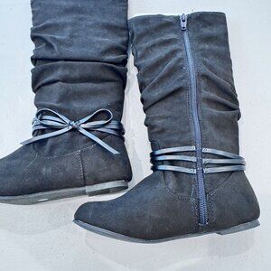 NWT - Arizona Jean Company Tall Black Boots - Kids 12M